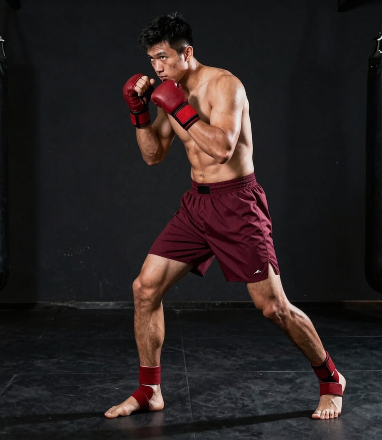 Coach reviewing live audio cues on a sleek tablet in a dark training room.