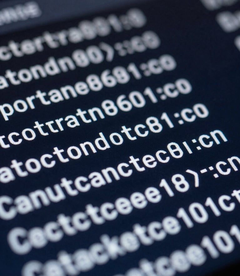 Macro detail shot of a secure digital interface displaying cryptographic transaction codes on a dark screen, cool-toned studio lighting, sharp high-contrast shadows, deep blue and silver tones.