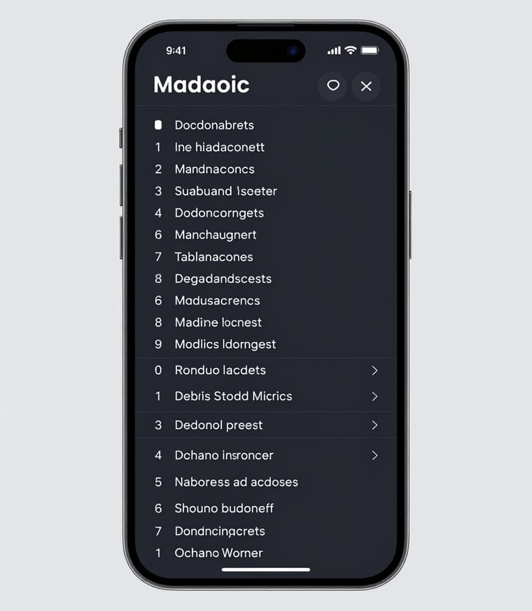 Crisp orthographic vector render of a physical modern Android phone showing a clean, dark-themed markdown editor UI with monospaced typography, flat studio lighting, light gray background.