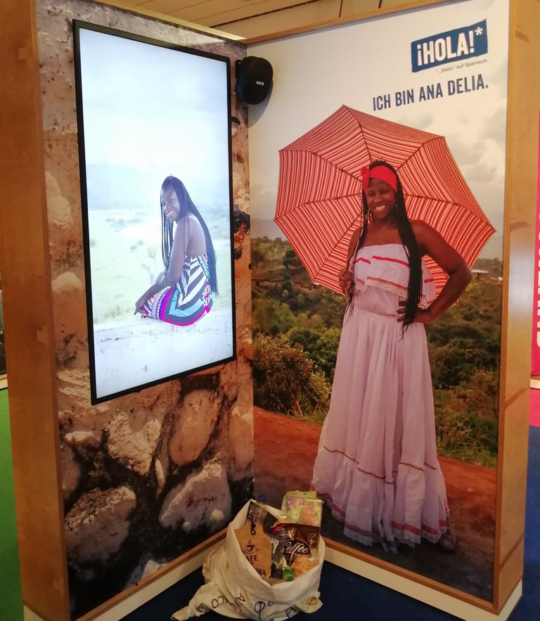 Colombia Station with the Protagonist Ana Delia