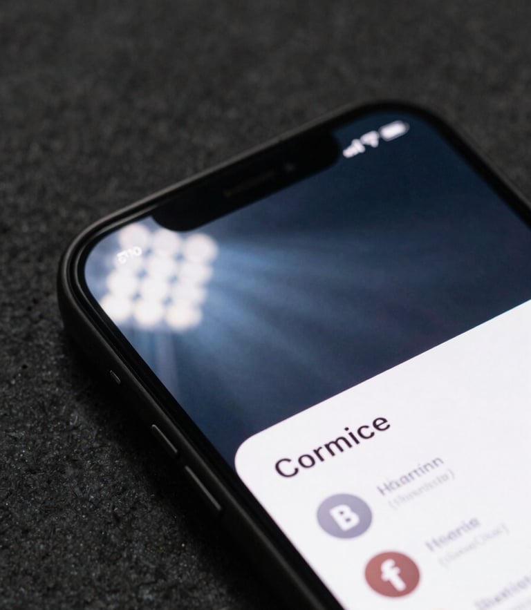 Extreme close-up of a clean smartphone screen displaying a cryptographic token balance interface, sharp cool-toned stadium floodlight reflection on the glass, dark brutalist concrete background.