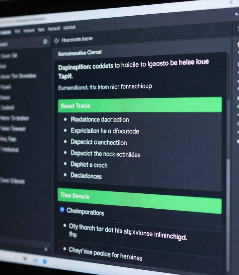 Flat-on screenshot of a system utility terminal interface running local diagnostics, cool-toned dark-mode ambient lighting, neon green and slate accents, sharp technical details