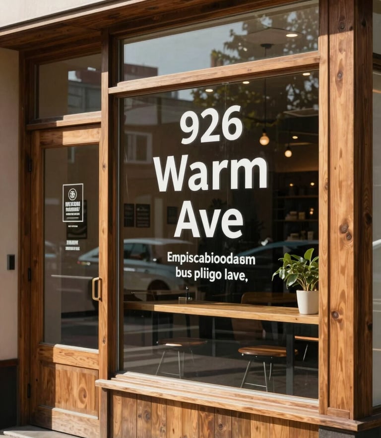 Warm eye-level daylight shot of the welcoming storefront at 926 Sligo Ave, featuring clean glass windows, wooden accents, and clear, compliant signage.