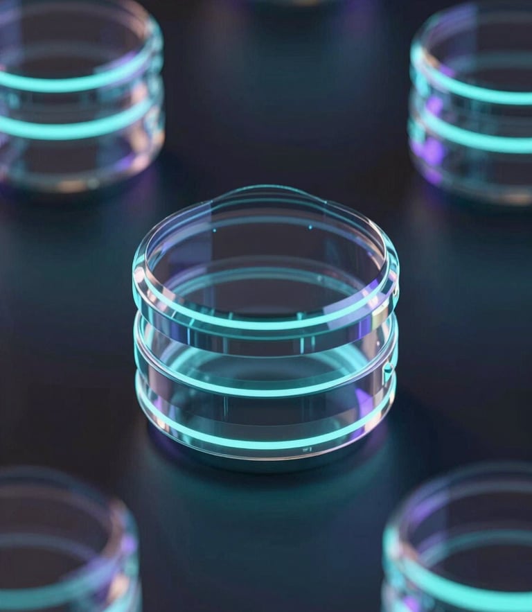 Sleek 3D render of abstract geometric glass nodes representing secure cloud databases, dark obsidian background, glowing neon turquoise highlights, octane render