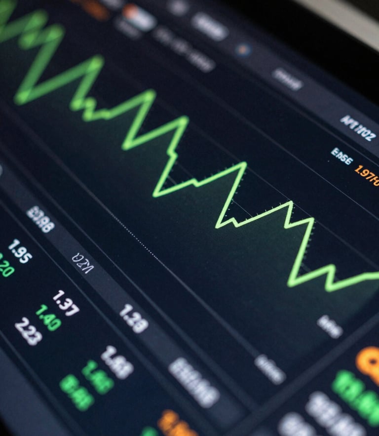 Macro shot of a high-fidelity dark mode financial dashboard showing transaction flows, neon green liquidity lines, and clean geometric API metrics.