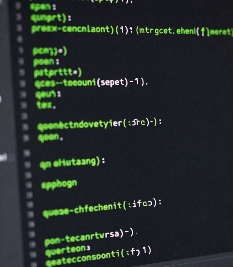 A high-contrast macro shot of a dark-mode code editor displaying a clean JSON configuration file with bright green syntax highlighting.