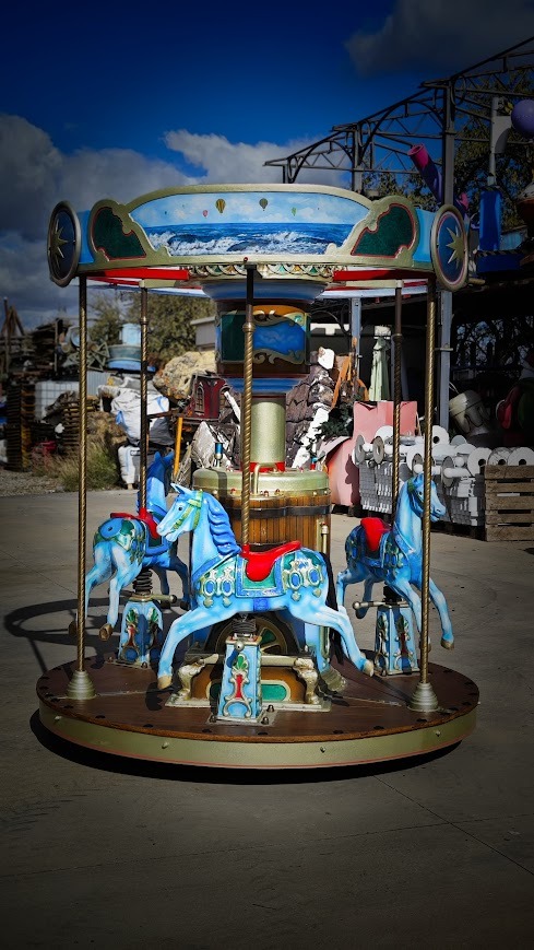 mini carrusel azul infantil alquiler 