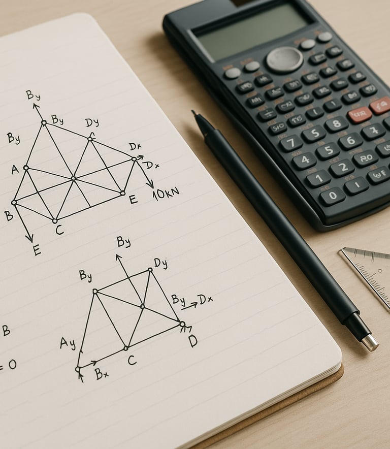 a notebook with a calculator and a calculator