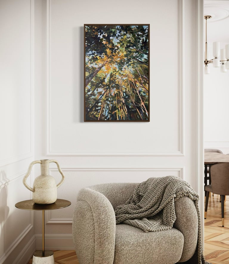 'Skyward' 24x36 inches Forest oil painting by Angela Moiseieva