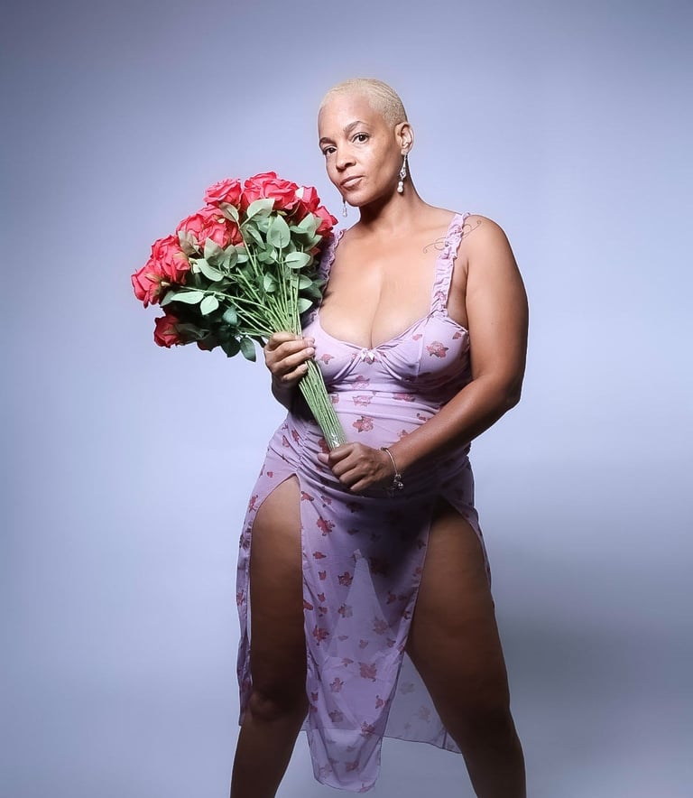 Rose Reverie slit gown by FreedomxFantasyLuxe in Winter Haven, Florida.