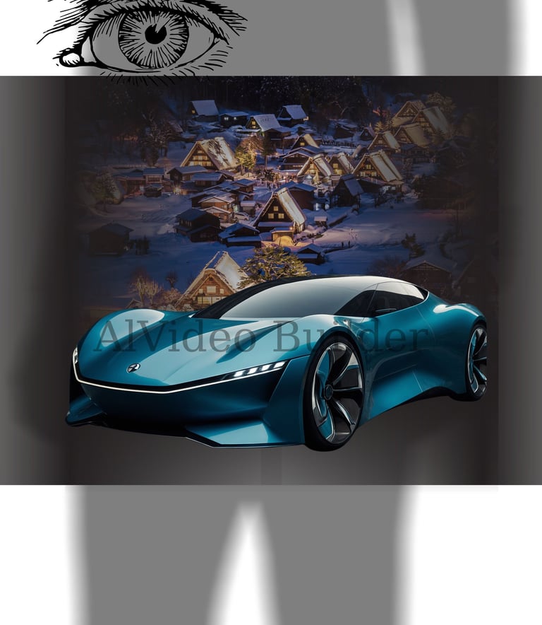 Fütüristik Kış Manzarası - Baskı Tişört