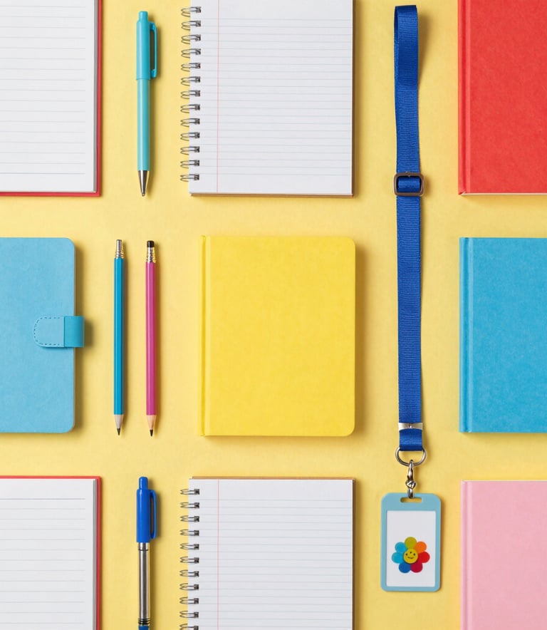 An elegant gift box filled with book-themed candles, bookmarks, and a beautifully wrapped novel.