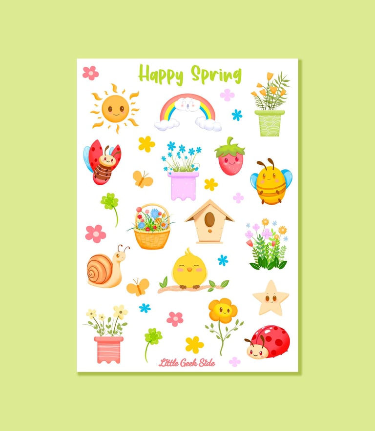 Stickers mignons scrapbooking, planner