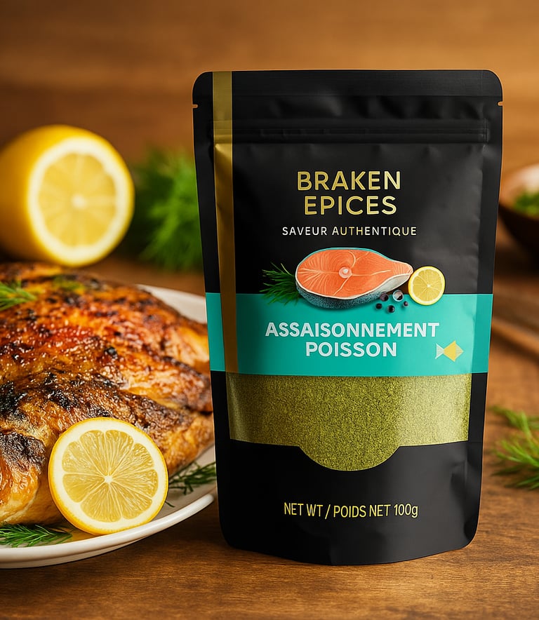 Braken Épices – Mélange d’épices pour poisson africain, saveurs du Cameroun