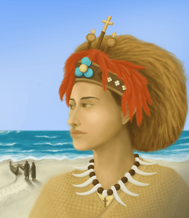 Taupou Samoa Portrait Art