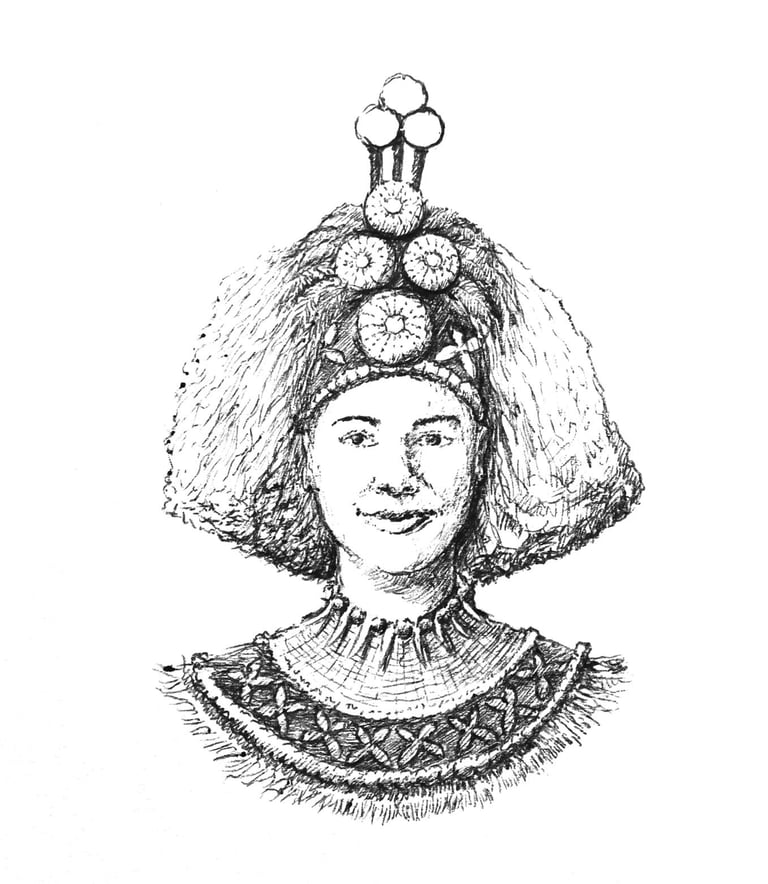 Taupou Samoa Virgin Princess Tama'ita'i Portrait