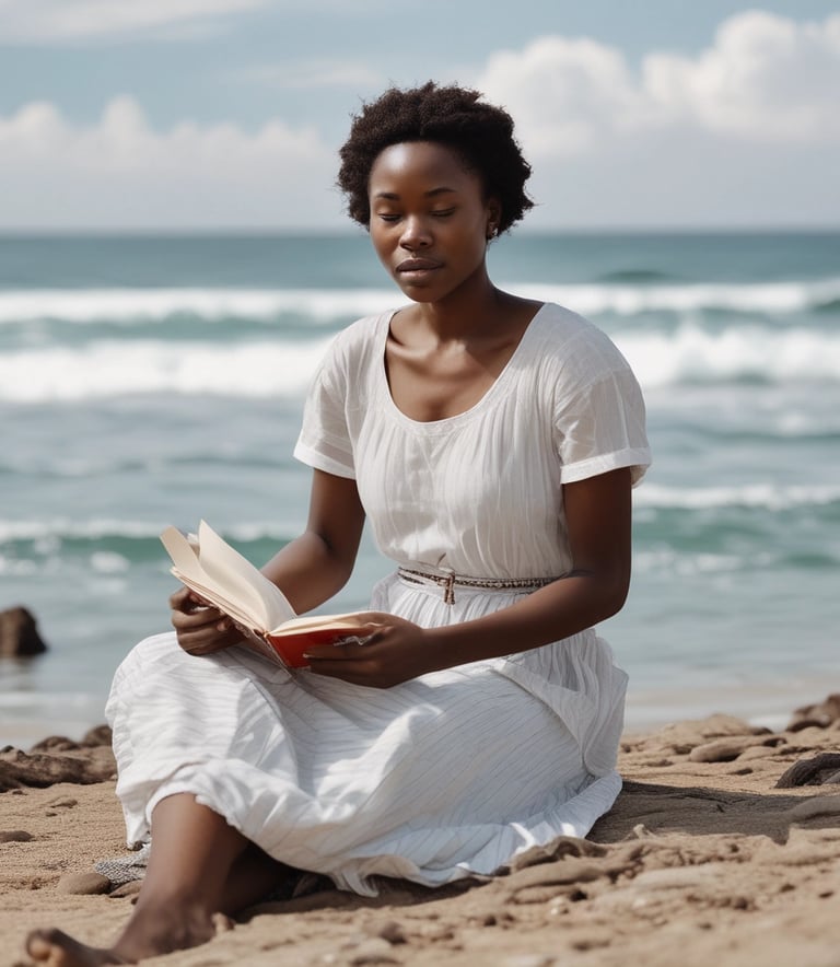 A cozy reading nook with an open poetry book and a steaming cup of tea beside it.