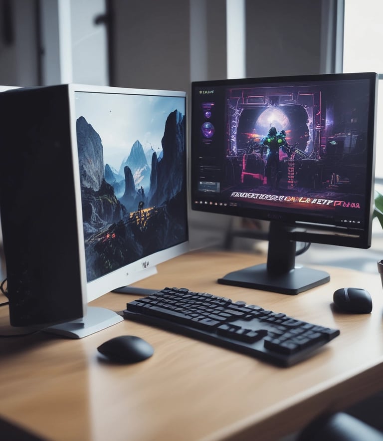 A sleek custom-built desktop computer showcasing modern design.