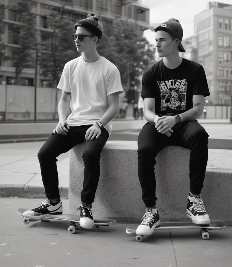 A vibrant display of graphic t-shirts hanging on a rustic rack, showcasing bold prints and colors.