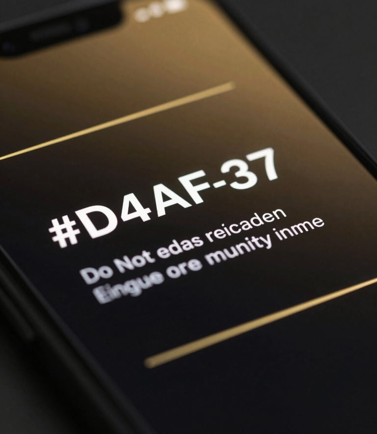 A sophisticated close-up of a digital interface on a high-end smartphone screen. The UI features sleek gold lines and minimalist white text against a deep black background, reflecting a premium and technological vibe. High-tech lighting effects in #D4AF37.