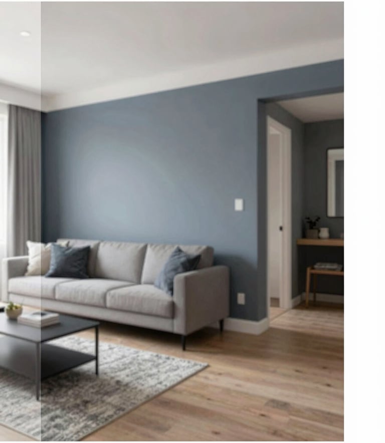 A high-end modern apartment interior after a full renovation, showcasing meticulous finishing, perfect wall textures, and elegant flooring. The lighting is crisp and professional, emphasizing a clean and dependable atmosphere. Subtle palette colors like #263238 and #90A4AE are integrated into the furniture and decor.