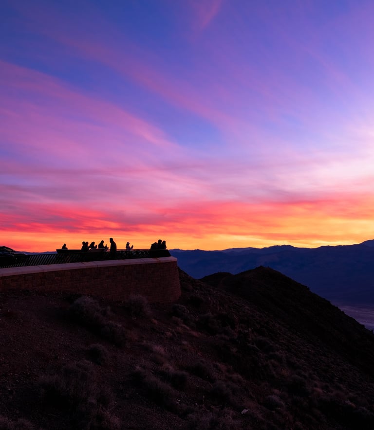 Sunset at Dante's View, Death Valley Sunset, Panoramic Views