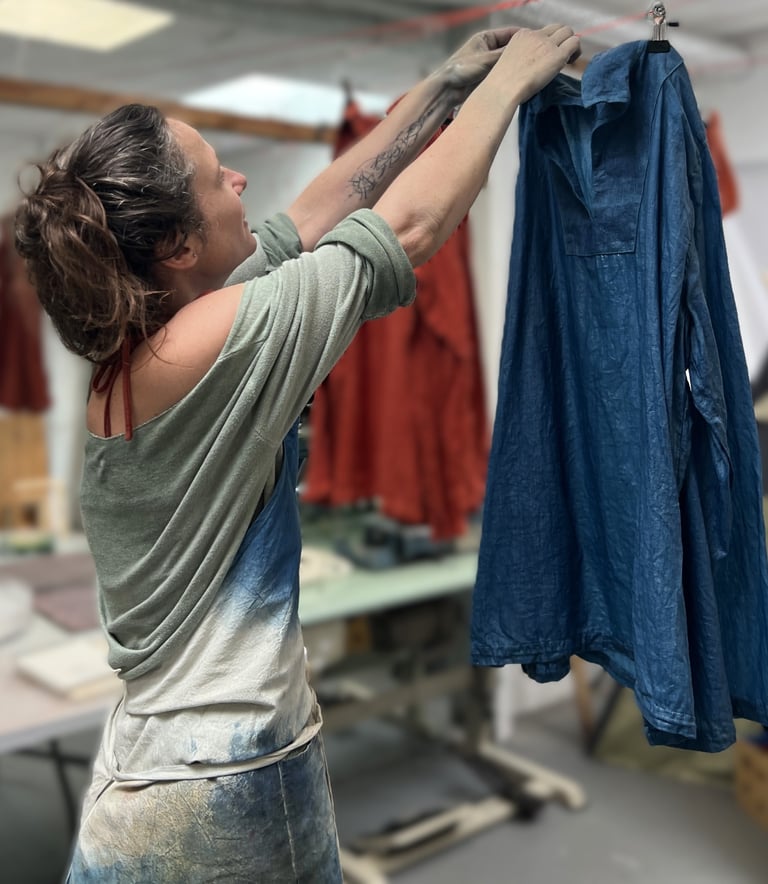 teinture végétale indigo artisanat fait main