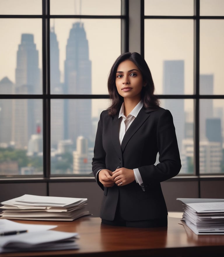 A neat workspace with printed legal agreements, a pen, and a cup of coffee.