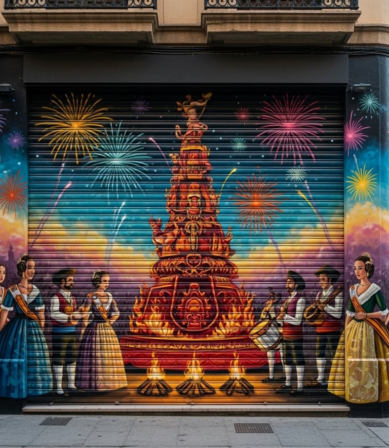 Mural de fallas para persiana