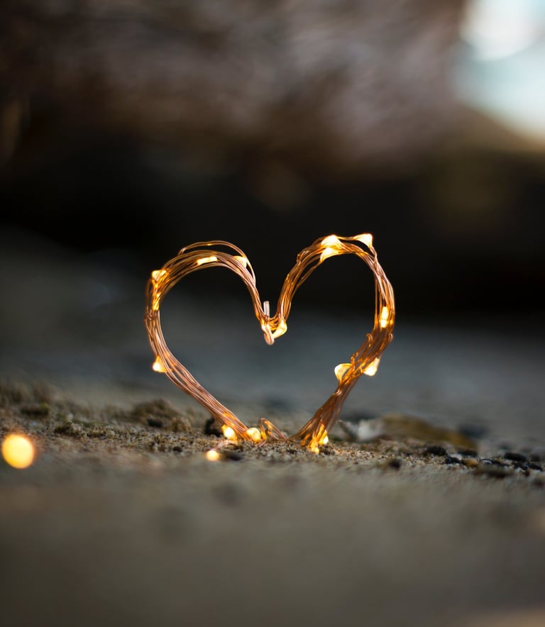 A heart on the beach. Reiki is something that exists everywhere, anytime."