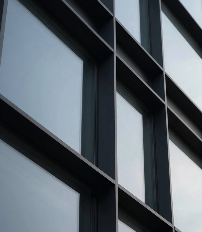A modern corporate building facade representing scalable digital transformation and web platforms.