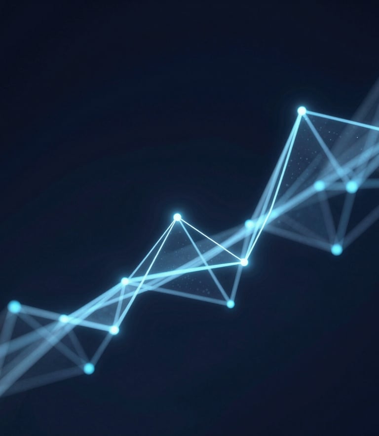 Close-up of a premium glass skyscraper reflecting a deep blue sky, representing corporate growth and modern authority, professional lighting.