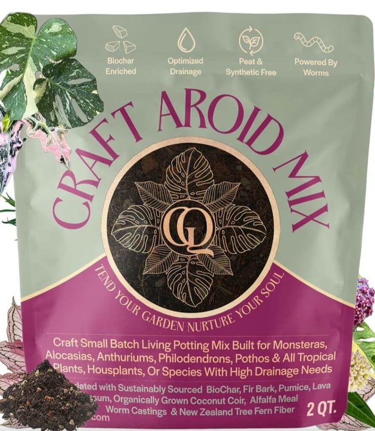 Craft aroid potting mix chunky soil for monstera philodendron and alocasia well-draining mix