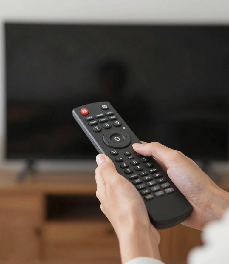 A modern Global smart home interior featuring high-tech gadgets and clean design, with subtle Midnight Slate Blue and Steel Blue accents, sharp focus, architectural photography.