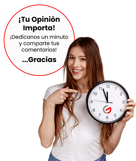 Mujer con un reloj grande