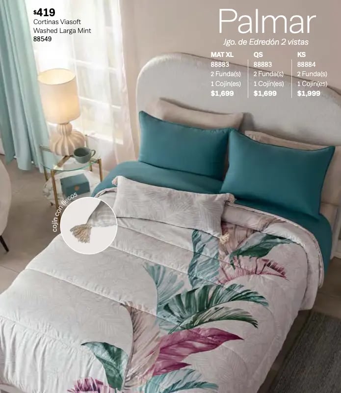 Edredón dos vistas modelo Palmar de la marca Vianney