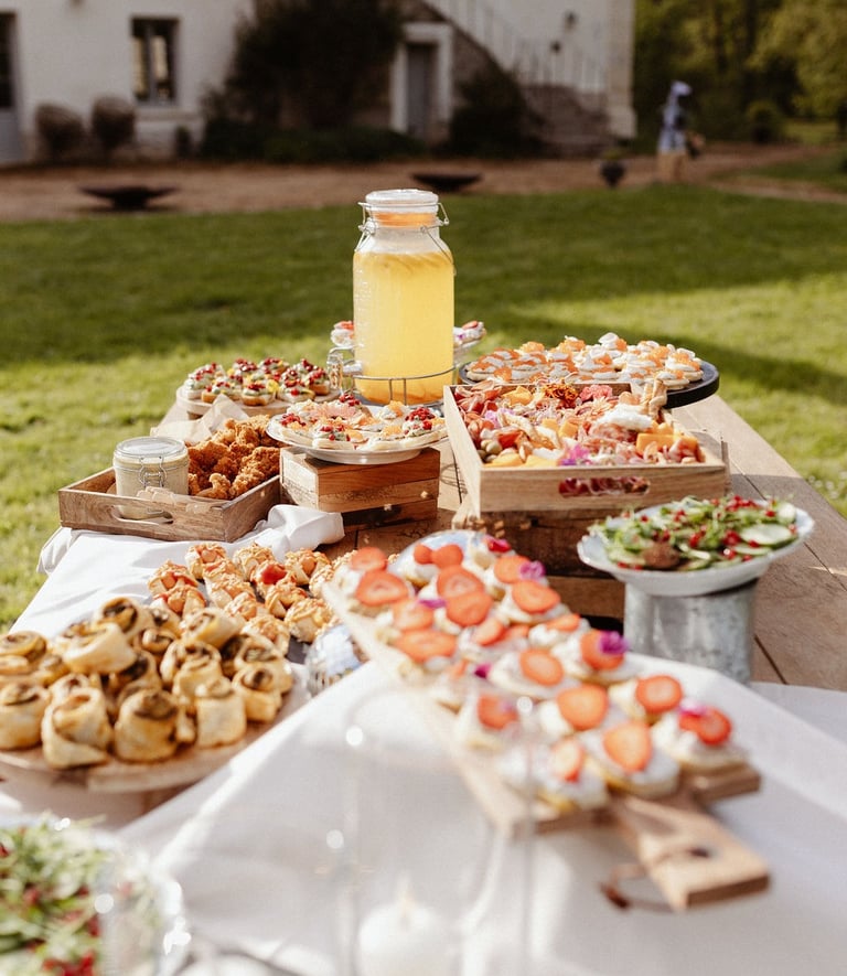 table de mariage dressée