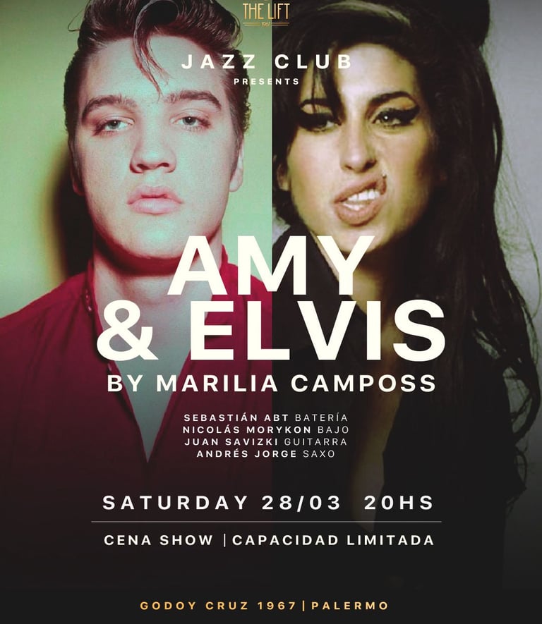 MARILIA CAMPOSS SE PRESENTA EN THE LIFT CLUB DE JAZZ EN PALERMO CON SU SHOW AMY & ELVIS NIGHT 