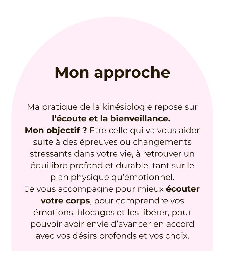 Mon approche Kinésiologie - bienveillance