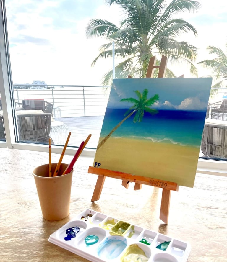 Jumeirah Olhahali Island Maldives painting activity