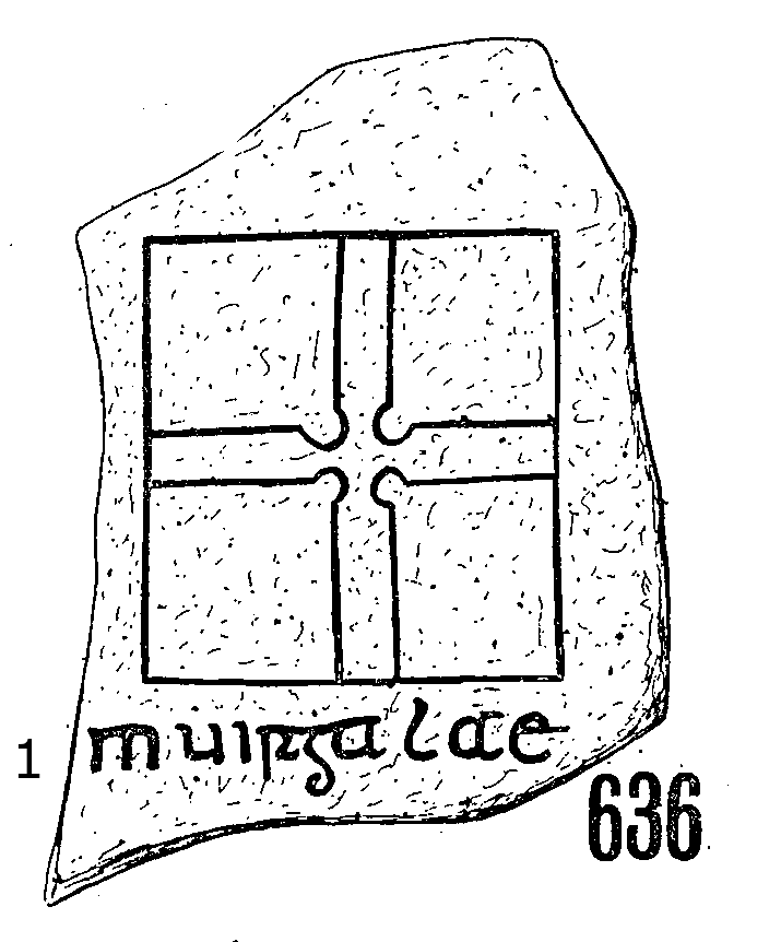 Clonmacnois Runestone 636 - Barony of Garrycastle, County of Offally, Ireland (400 CE)
