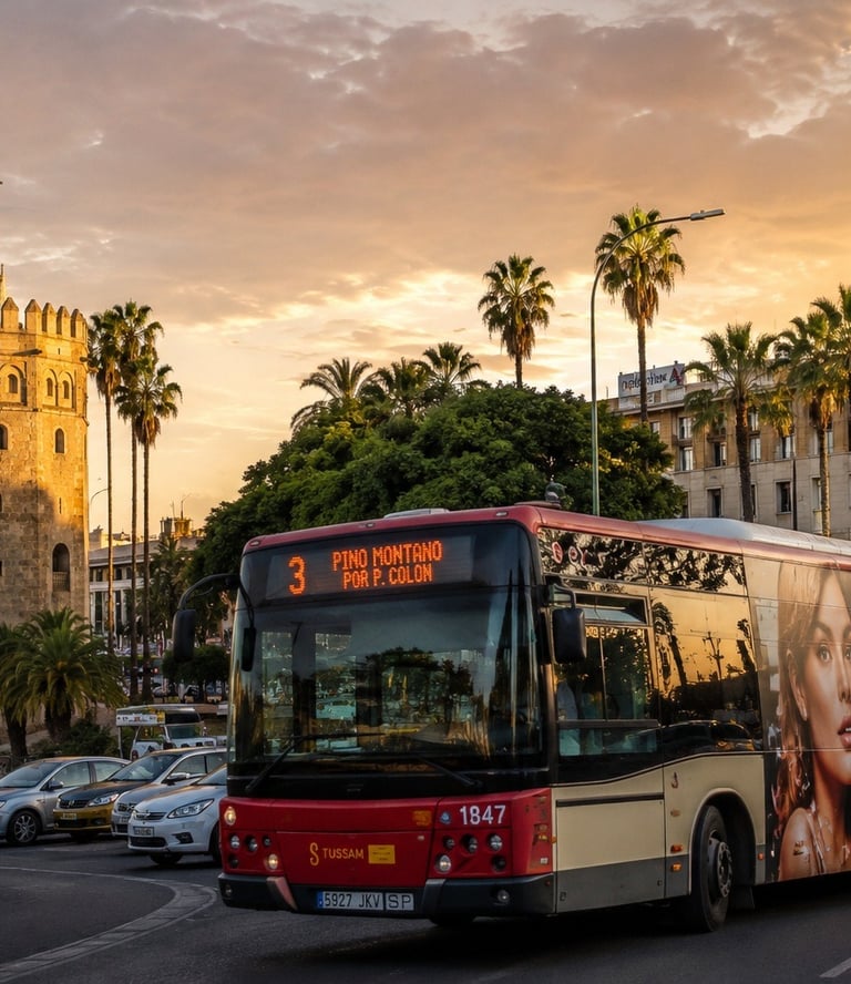 Publicidad Autobuses Sevilla Torre del Oro