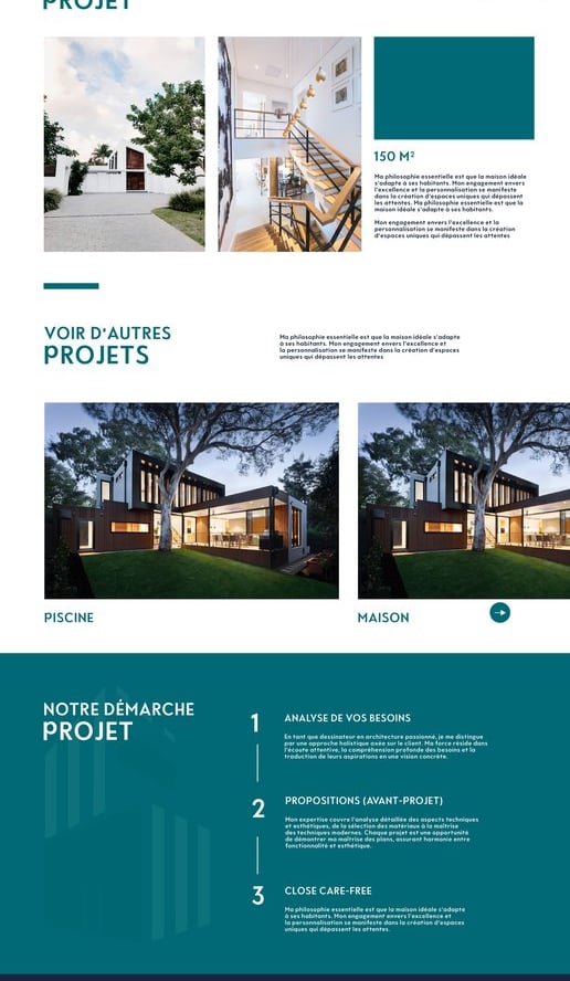 Réalisation : web design Yann DA SILVA dessinateur en architecture - Amy Atelier Graphique
