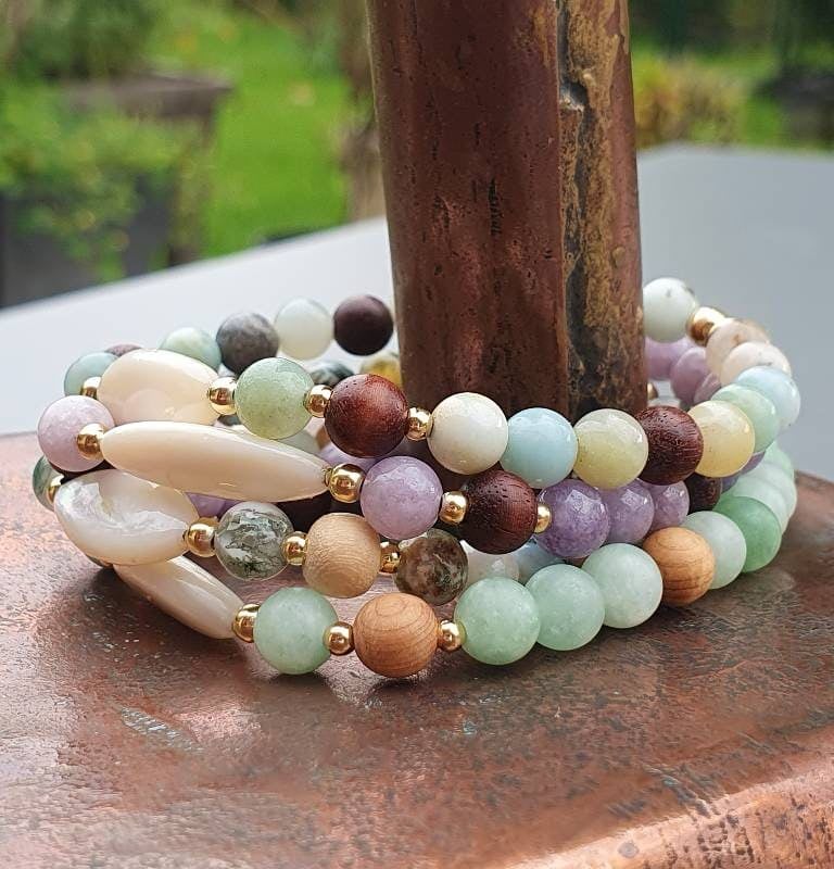 Ensemble de bracelets en pierres naturelles, hilppa bijoux