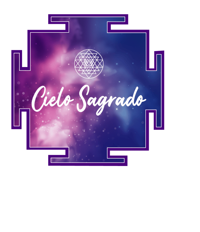 Logo de Cielo Sagrado Terapias. Adaptaciónn del Sri Yantra Védico.