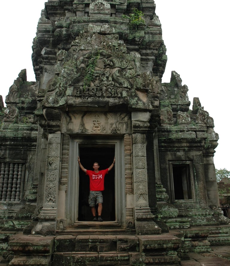 Nick Billington at Temples of Angkor, Siem Reap, Cambodia