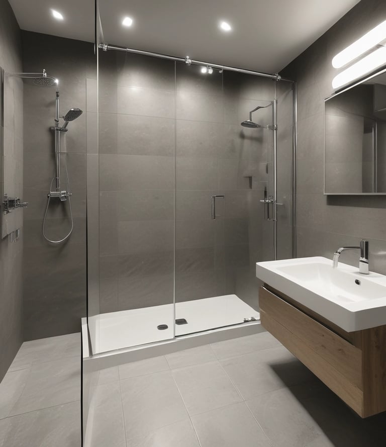 a kitchen with a large island style counter top