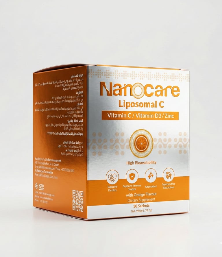 a box of liposomal Vitamin C dietary supplement