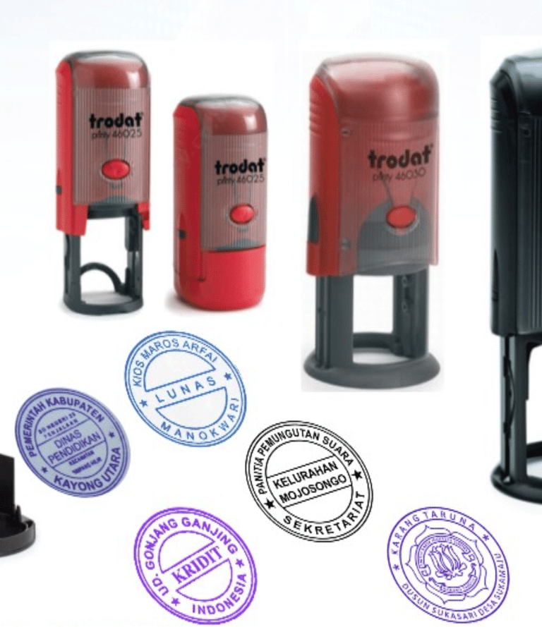 contoh percetakan stempel jenis trodat di dundung print makassar 