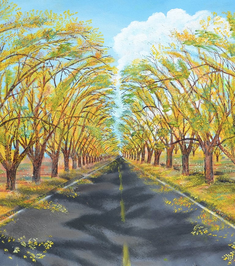 Highway 28 Fall by New Mexico Artist John Dick-Peddie